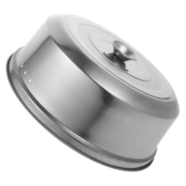 Imagem de Tampa de placa de de aço inoxidável 26 cm durável para forno de microondas capa de cúpula para cozinhar reaquecimento e manter os alimentos aquecidos, ideal para casa e restaurante