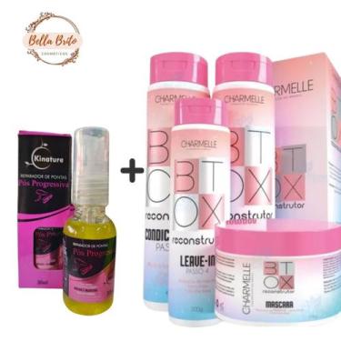 Imagem de Kit liso de milhôes c/ kit capilar btox reconstrutor e óleo reparador 