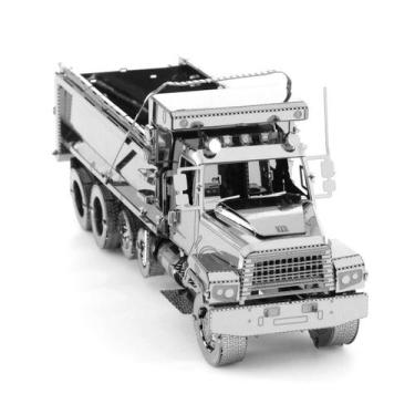 Imagem de Miniatura D Montar Metal Earth Caminhão Caçamba Freightliner, Prata