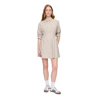 Imagem de GAP Minivestido feminino justo e flare, Listra neutra 8172-4, XGG