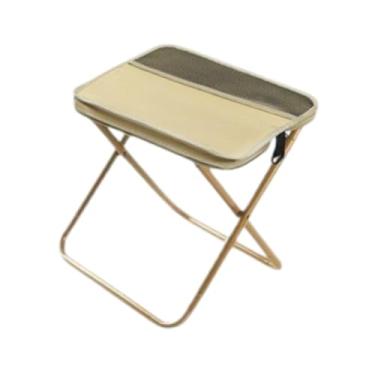 Imagem de Vaveren Multifuncional portátil de fezes dobráveis ​​ao ar livre Fácil de transportar tira de transporte ajustável de mochila para viagens para camping, Cáqui