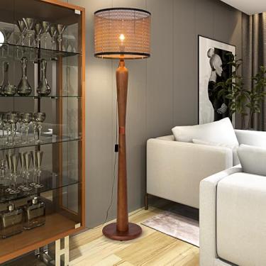 Imagem de D+MOB Luminária Imperial Cúpula Sintetica Design Sofisticado Detalhe Em Cobre! (Marrom Sintetico c/Preto)