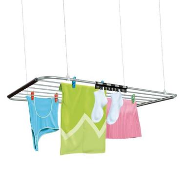 Imagem de Varal De Teto De Aluminio Reforçado Aço Nice 140x56cm - Secalux