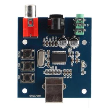 Imagem de Mavaol Módulo decodificador PCM2704 DAC, entradas de fibra óptica coaxial USB, SNR de 98 dB, saída de fone de ouvido portátil, controle de volume, para usuários de áudio móvel e audiófilos