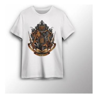 Imagem de Camiseta Unissex Personalizada Brasão Grande Hogwarts - Lobo Sete, Bra
