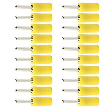 Imagem de 20pcs Pin Banana Plug de 2 Mm de Níquel de Níquel Brass Masculino Macho de Conectores de Conector de Conector de Conjunto de Acessórios para Soquete de Painel (Amarelo)