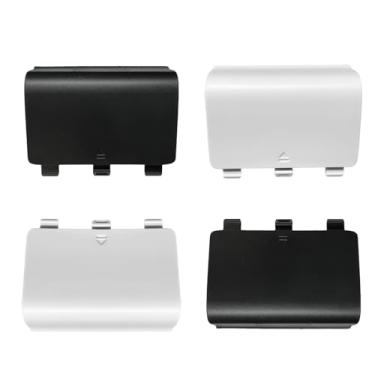 Imagem de Pacote com 4 capas traseiras de bateria para controle Xbox One/One S/One X [NÃO para Xbox Series X/S], capa traseira de bateria de substituição, peça de reparo compatível com controle Xbox One, One X