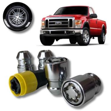 Imagem de Kit Trava Porca / Parafuso Roda Antifurto Cabeça Giratória 1005 FORD F