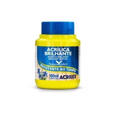 Imagem de Tinta Acrilica Acrilex Brilhante 100 ml Amarelo Limao