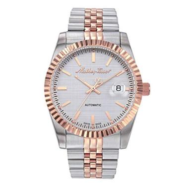 Imagem de Mathey-Tissot Relógio masculino Mathy III com mostrador prateado automático H1810ATRA, Moderno