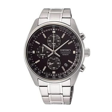 Imagem de Seiko Relógio analógico para homem de quartzo japonês com correia em aço inoxidável SSB379P1, pulseira