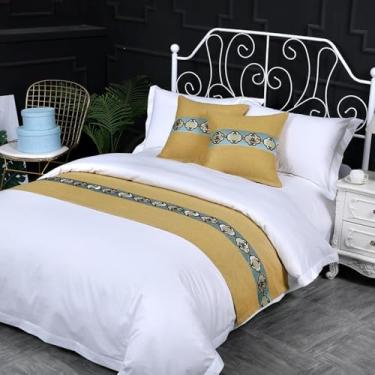 Imagem de Cachecol de corredor de cama de hotel, simples, cor sólida, cachecol, sem desbotamento, cobertas, proteção de cama macia, decoração de quarto de casa, corredores de cama para os pés da