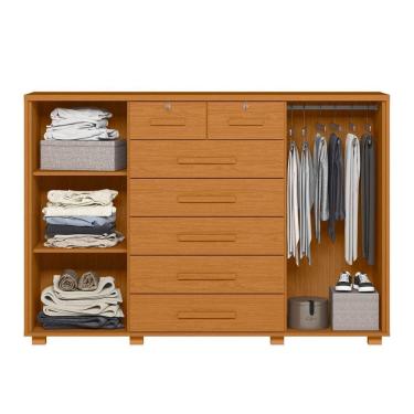 Imagem de Cômoda Palumoveis Fontana Com 7 Gavetas E 2 Portas 160cm Cinamomo