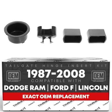 Imagem de Kit de inserção de dobradiça de porta traseira, conjunto de 4 peças, lado do motorista e lado do passageiro - compatível com Dodge Ram 1987-2008 - OEM 38641, 55274936AC, E7TZ99430B22A, F6TZ99430B23AA