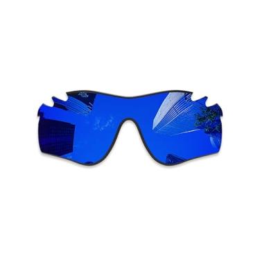 Imagem de Lentes de reposição espelhadas polarizadas premium Combime 8 para óculos de sol ventilados Oakley Radar Path - Espelhado azul escuro, Azul-escuro, One Size