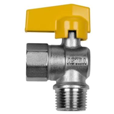 Imagem de Registro válvula de gás esfera rosca macho/fêmea 90 X 1/2" astra