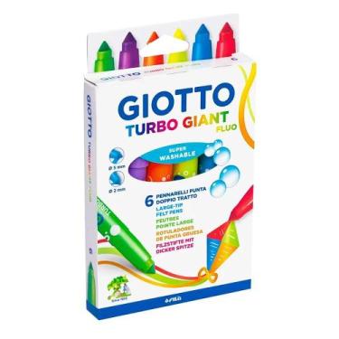 Imagem de Caneta Hidrográfica Giotto Turbo Giant Fluo 6 Cores F433000