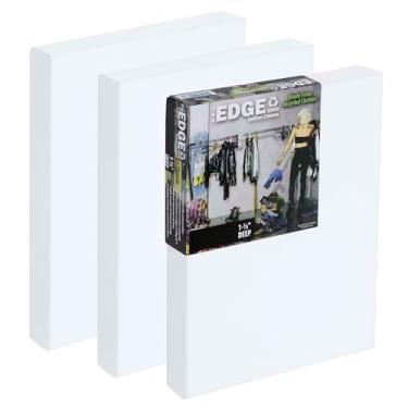 Imagem de Creative Mark Tela De Algodão Reciclado The Edge, Ecológica, Para Pintura - 45X60 Cm, Caixa Com 3 Telas Textura Média, Primer Acrílico Triplo, 320 G/M², 3,8 Cm Espessura, Em Pinho Profundo.