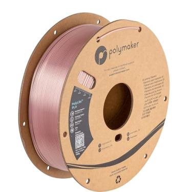 Imagem de Polymaker Filamento Pla de Seda 1,75 Mm, Filamento de Seda Brilhante para Impressora 3D Pla Ouro Rosa 1Kg - Polylite 1,75 Mm Filamento Pla
