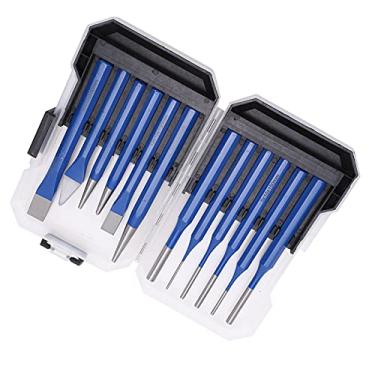 Imagem de Andrew Furador central, kit de punção de cinzel, 12 peças com alça de gravação, cinzel, azul, ferramentas de perfuração para homens para peças de reparo