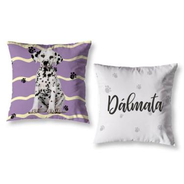 Imagem de Kit 2 Almofadas Pet Cachorros Cheias 40cm x 40cm Decorativas Estampada