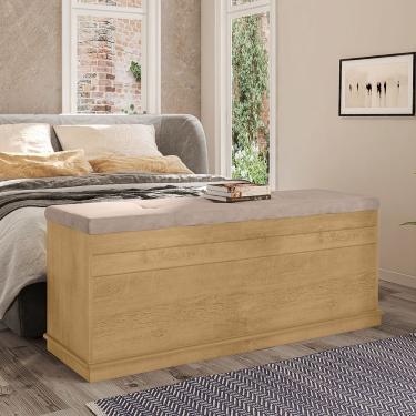 Imagem de Recamier Baú Para Quarto Casal Genova Cinamomo Pena