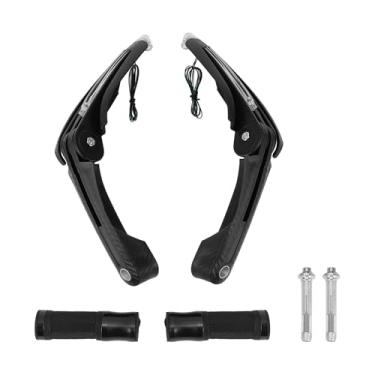 Imagem de Partuto Kit de capa de manopla de motocicleta de 22 mm 15/40.6 cm 24 mm Kit de capa de punho de borracha de liga de alumínio Punhos do acelerador Padrão de diamante preto