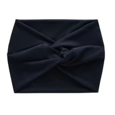 Imagem de Turbante Head Faixa Tiara Testeira Fita Laço Headband Cabelo Moda Acessório Feminino Confortável Top (Azul Marinho,2)