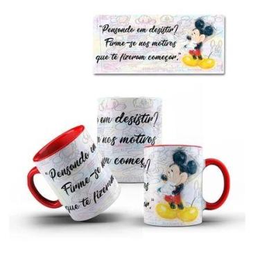 Imagem de Caneca Mickey e Minnie COM SEU NOME Vermelha Vários Modelos - loja din