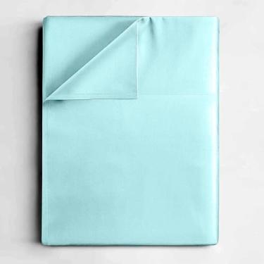 Imagem de Lençol Avulso Casal de Cima 100% Algodão Percal - 200 Fios - Toque de Lençol de Hotel Macio - (Casal, Verde claro)