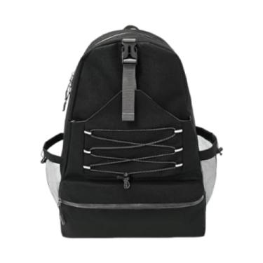 Imagem de Deevoka Mochila para raquete de tênis, badminton, com compartimento para sapatos, mochila esportiva para academia, caminhadas ao ar livre, mulheres e homens, Preto