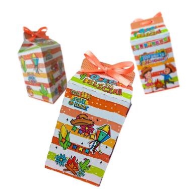 Imagem de Kit 10 Caixinhas Lembrancinhas Tema Festa Junina Para Decoração Festa Infantil e Eventos