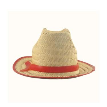 Imagem de Chapeu de palha texano infantil - casa moah, Vermelho