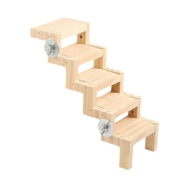 Imagem de Bothyi Escada de Escalada para Pássaros, Suporte para Papagaios de Estimação, Escada Leve Multifuncional, Brinquedo para Papagaios, Playground para Pássaros, 18x9,3x5,3 cm