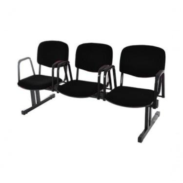 Imagem de Cadeira Em Longarina Para Auditórios Linha Hotel Preto - DESIGN OFFICE