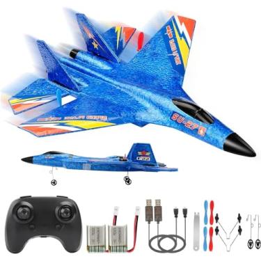 Imagem de RoofWorld RC Plane Remote Control Glider Airplanes 2.4 GHZ 2 Channels, Easy to Fly RC Fighter, Remote Control Aircraft with Automatic Balance Gyro for Adult Kids Beginner