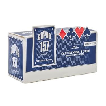 Imagem de Baralho 157 Naipe Convencional - Azul/Vermelho - Caixa com 12 - Copag