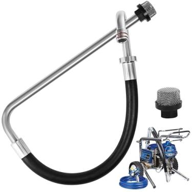 Imagem de Elyaspedy Mangueira De Sucção Aço Inoxidável 2025, Compatível Com Graco 390, 395, 490, 495, 595 E Tongshan T300 500, Máquina Pulverização/Pintura Em Linha Sem Ar, Acessórios Para Pulverizador Tinta