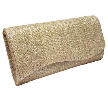 Imagem de Bolsa Clutch Feminina Glitter Luxo Ideal para Casamento e Formatura - 