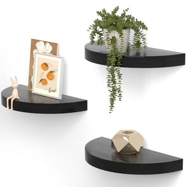 Imagem de Olakee Prateleiras flutuantes para parede, conjunto de 3 prateleiras de parede de madeira rústica de 39 cm para banheiro, quarto, sala de estar, cozinha, escritório – Prateleiras decorativas