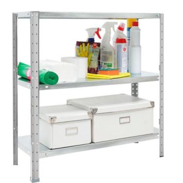 Imagem de Estante  Baixa Cinza 1mt 30x91 Suporta até 90kg - Estante Center