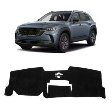 Imagem de KUST Tapete de painel de carro para Mazda CX-50 2023-2025 (sem HUD) Tapete de painel antiderrapante para condução à esquerda Acessórios interiores para Mazda CX50 Tapete de painel de ajuste