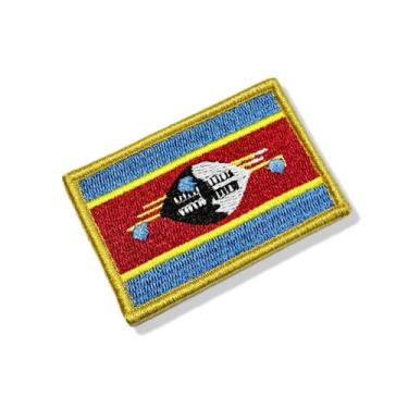 Imagem de BP0441-001 Bandeira Suazilândia Patch Bordado 7,5x5,0cm - BR44
