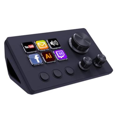 Imagem de TreasLin Stream Controller Deck com 12 teclas macro personalizáveis para acionar ações no OBS Twitch YouTube para criadores de conteúdo Stream Dock compatível com teclado macro preto PC e Mac N3