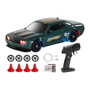 Imagem de Milageto Carro de drift RC em escala 1/43, brinquedo de mini carro de corrida, pneu de drift em escala 1/43, Verde Escuro