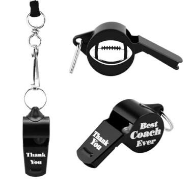 Imagem de MXXGMYJ Apito de Árbitro de Futebol Melhores Presentes de Treinador de Futebol para Homens Mulheres Apito Alto com Cordão Presentes de Agradecimento para Treinadores Oficiais Acessórios de Treinamento