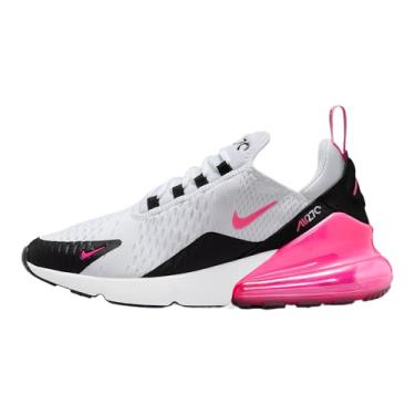 Imagem de Nike Tênis feminino Air Max 270 (AH6789-127, branco/preto/branco/rosa hiper), Branco/preto/branco/rosa hiperativo, 36