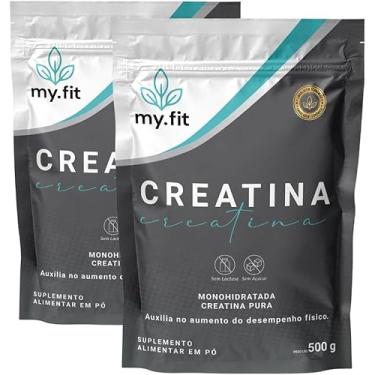Imagem de Kit 2x Creatina 100% Pura - Monohidratada com Laudo - Embalagem Econômica, Total 1kg