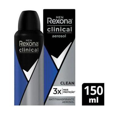 Imagem de Desodorante Masculino Rexona Men Clinical Clear Aerosol 150 ml - UNILE
