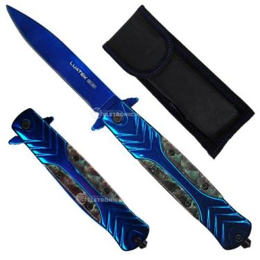 Imagem de Canivete Tático Semiautomático com Lâmina de 9,9cm e Quebra-Vidro Inte